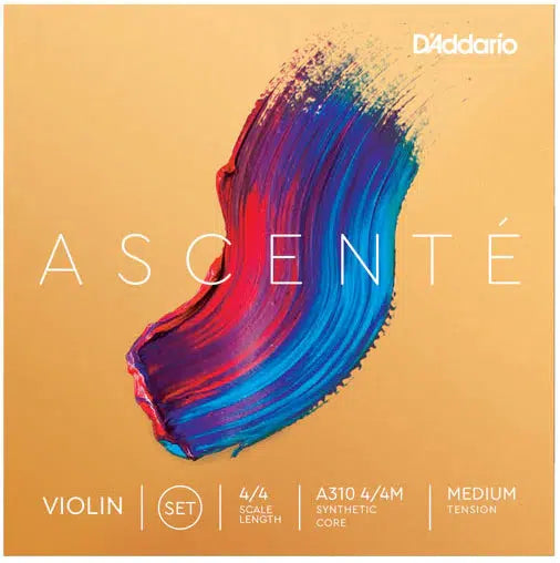 D'Addario Ascenté Synthetic Violin String Set Medium Tension 4/4-Andy's Music