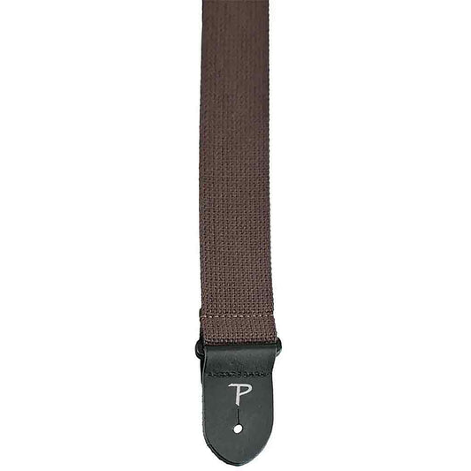 Perri's Leather 2" Brown Cotton Guitar Strap-Andy's Music