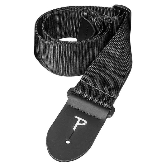 Perri's Leather 2" Extra Long Polyester Guitar Strap - Black NWS2098-Andy's Music
