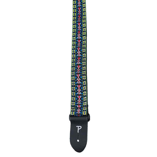 Perris Leather 2-inch Blue, Yellow and Red Hootenanny Guitar Strap - MWSH285-Andy's Music