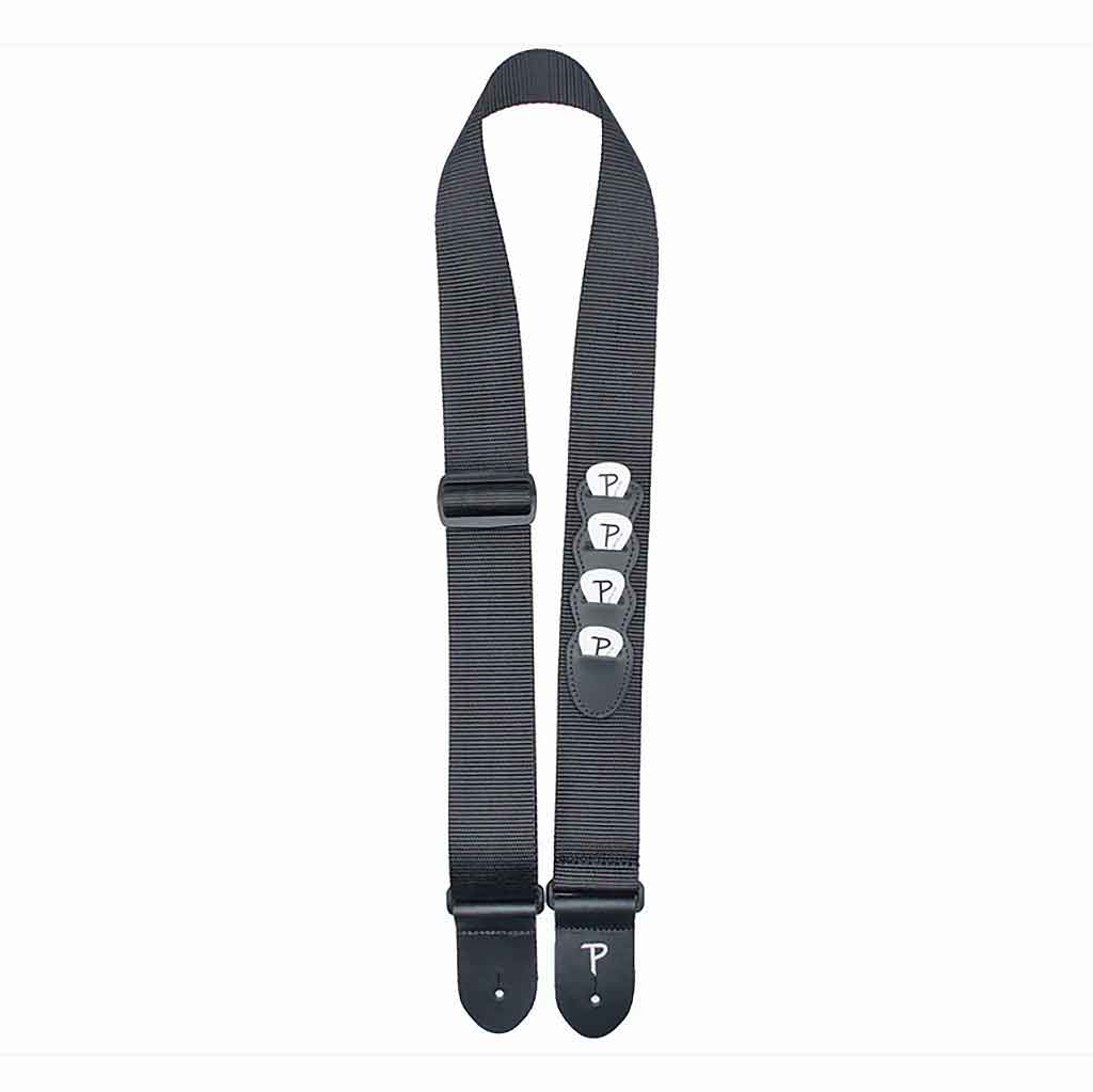 Perri's Leather Guitar Strap With Pick Pockets NWSHN7114-Andy's Music