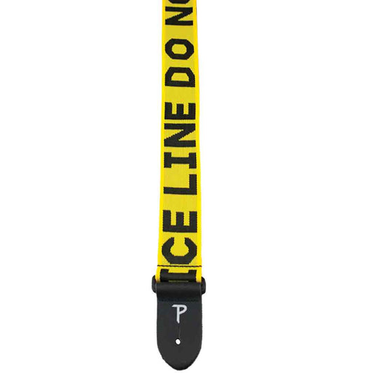 Perri's Leather Police Line Do Not Cross Design Guitar Strap-Andy's Music