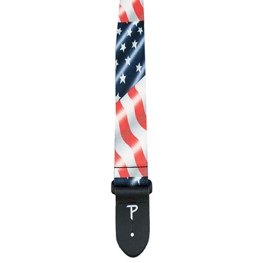 Perri's Leather USA American Flag Design 2" Polyester Guitar Strap-Andy's Music