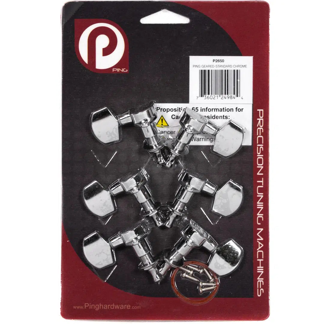 Ping P2650 Machine Heads Standard 3+3 Chrome 14 to 1-Andy's Music