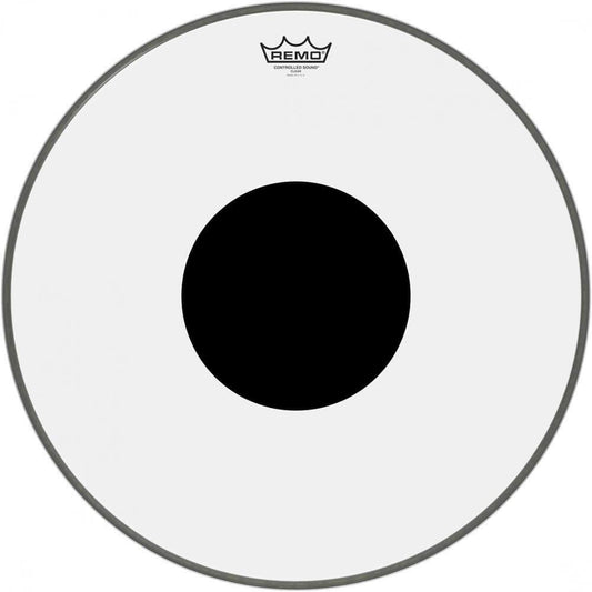 Remo Controlled Sound Black Dot Bass Drumhead-Andy's Music