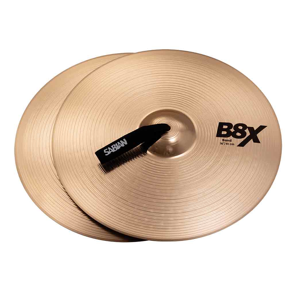 Sabian B8X Marching Band Cymbal Pair 16" 41622X-Andy's Music