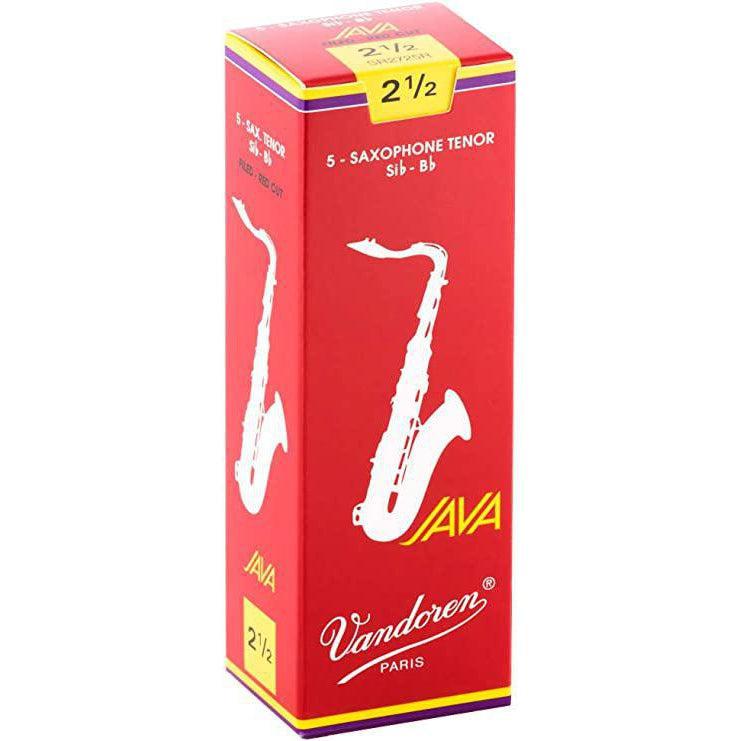 Vandoren Tenor Sax Java Red Reeds 2.5 SR2725R Qty 5-Andy's Music