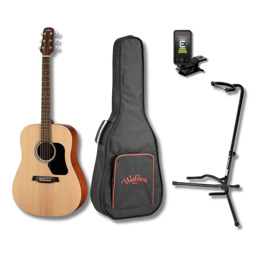 Walden D350 Acoustic Guitar BUNDLE with stand and tuner-Andy's Music