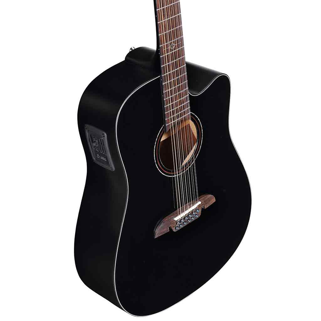 Alvarez Artist AD6012CEBK 12-String Guitar - Gloss Black Finish-Andy's Music