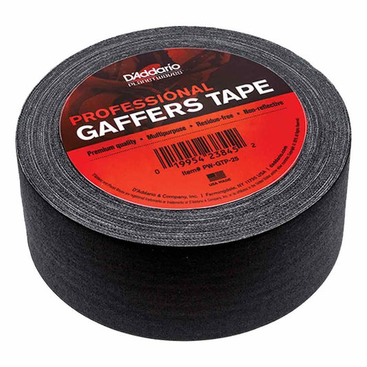 D'Addario 25ft Roll of Black Gaffers Tape PWGTP25-Andy's Music