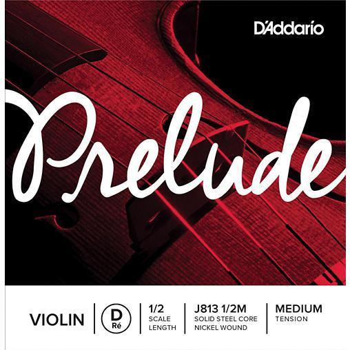 D'Addario Prelude Violin Single String, 1/2 Scale, Medium Tension-D-Andy's Music