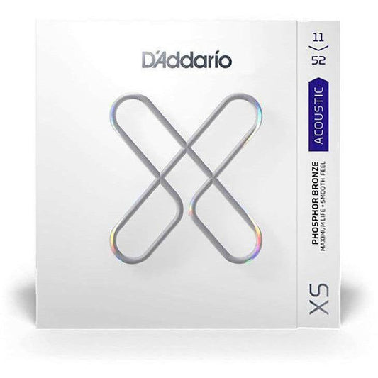 D'Addario XS Phosphor Bronze Coated Acoustic Guitar Strings-Custom Light 11-52-Andy's Music