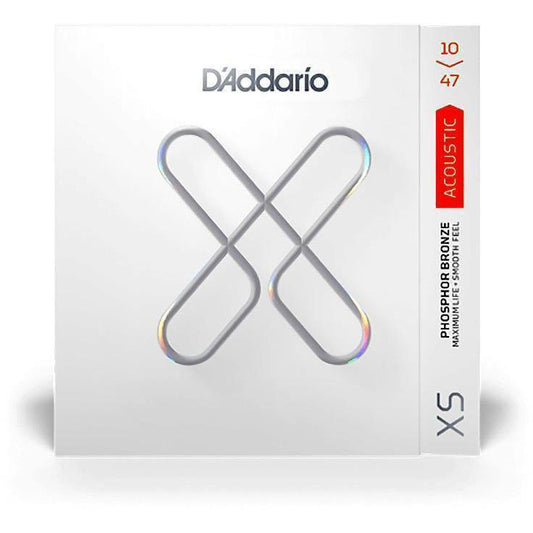 D'Addario XS Phosphor Bronze Coated Acoustic Guitar Strings-Extra Light 10-47-Andy's Music