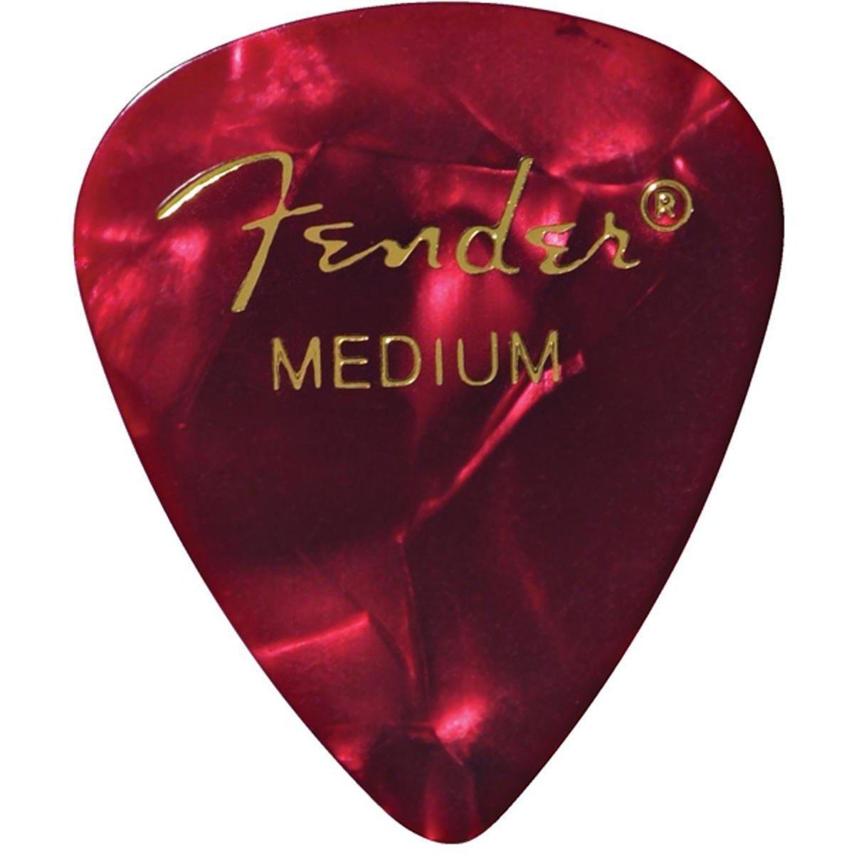 Fender 351 Shape Premium Picks 12 Count Pack-Medium-Red Moto-Andy's Music