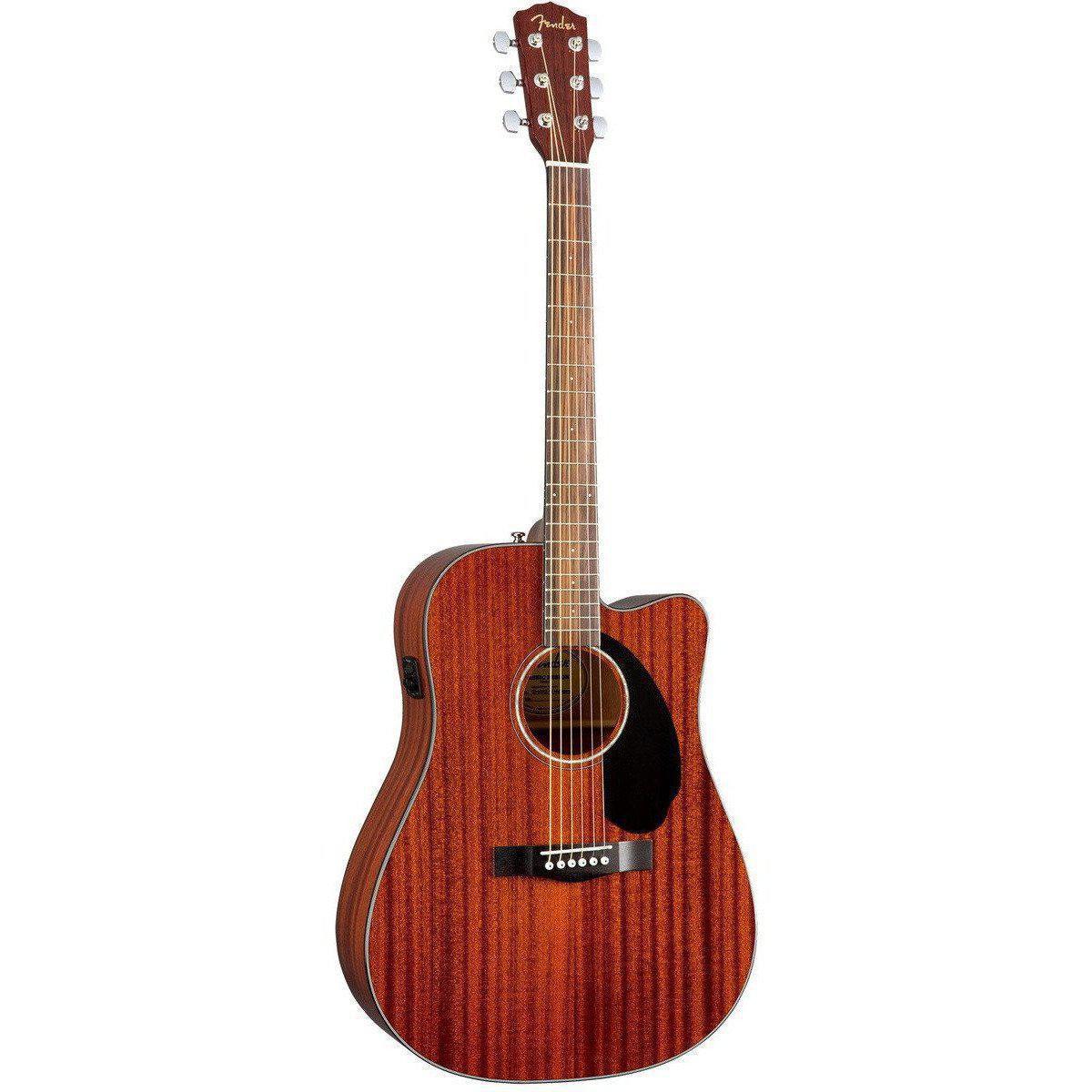 Fender CD60SCE Cutaway Acoustic-Electric Guitar All Mahogany Body-Andy's Music