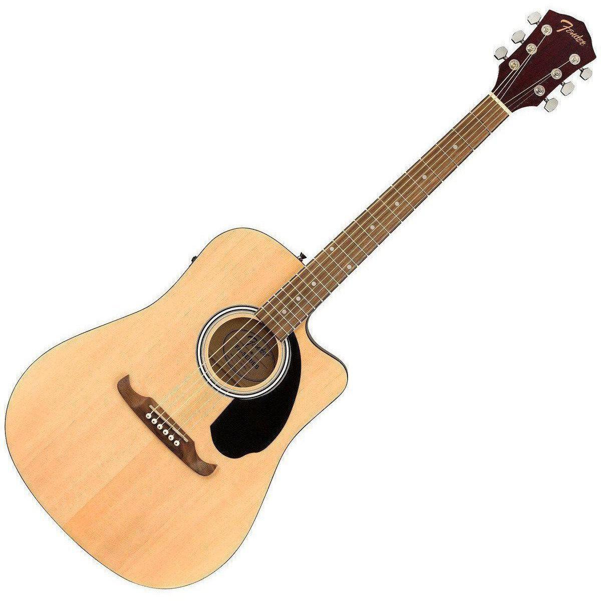 Fender FA-125CE Cutaway Dreadnought Acoustic Electric Guitar Natural Finish