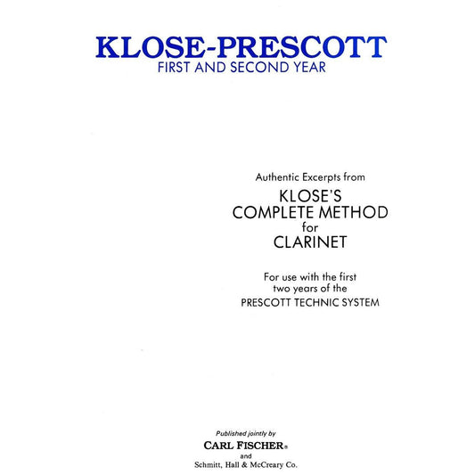 Klose's Complete Method for Clarinet-Andy's Music