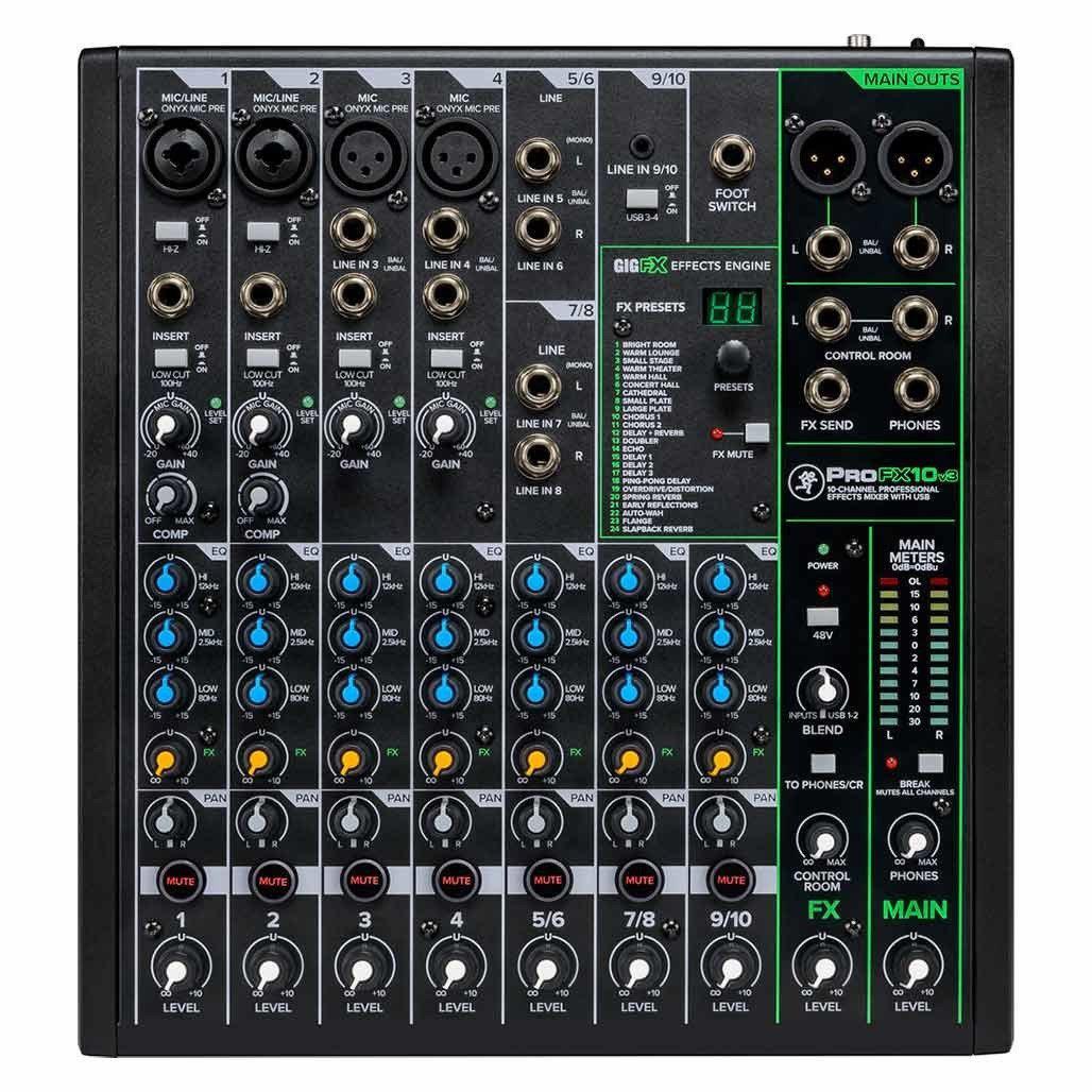 Mackie ProFX10v3 10-Channel Effects Mixer With USB-Andy's Music