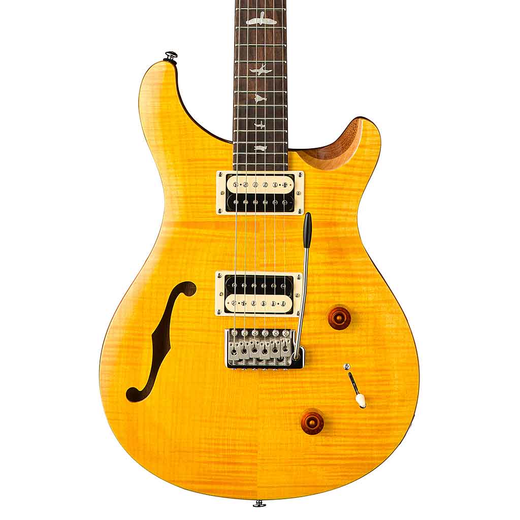 PRS SE Custom 22 Semi-Hollow Body Guitar Santana Yellow CU2SHSY