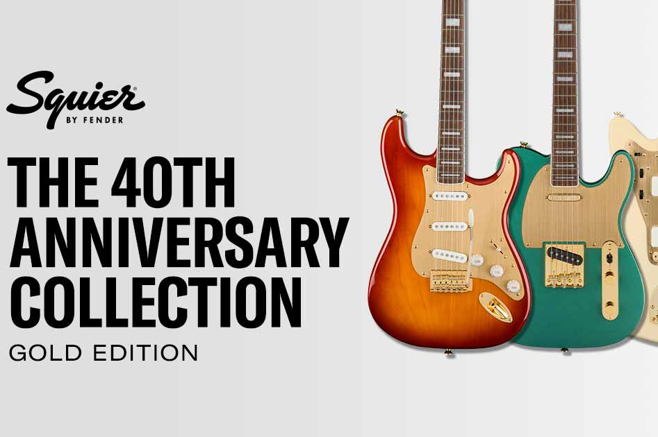 40th Anniversary Squier Gold & Vintage Edition Guitars