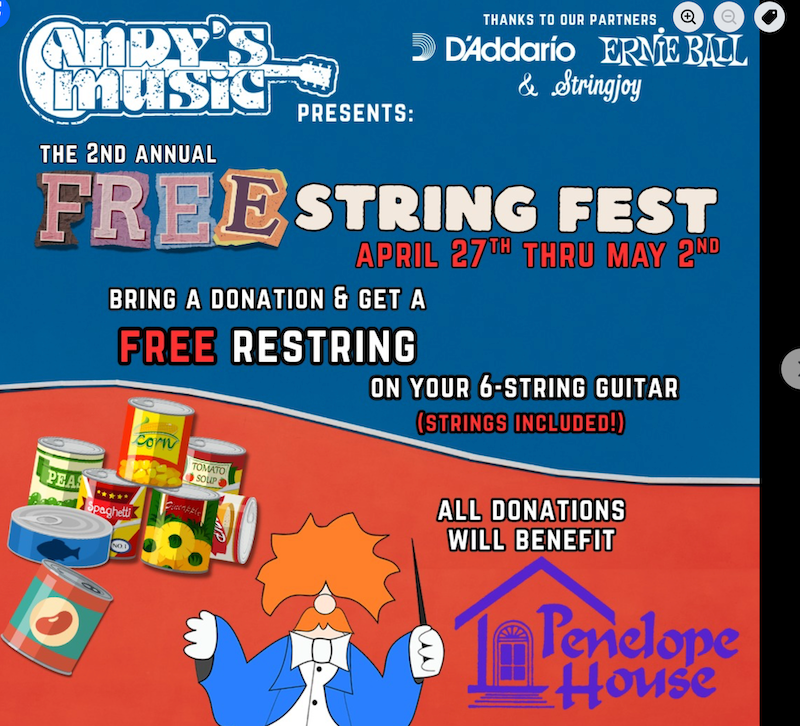 Free Guitar Restring — April 27 through May 2