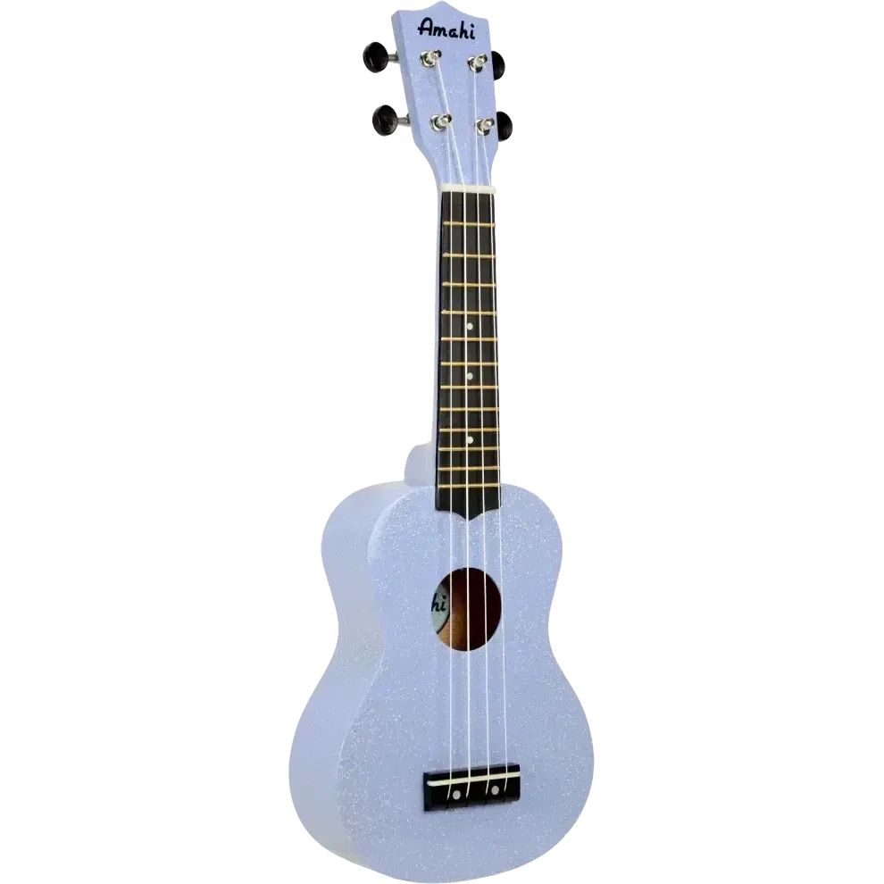 Amahi Moonbeam Blue Glitter Soprano Ukulele GLUKBL