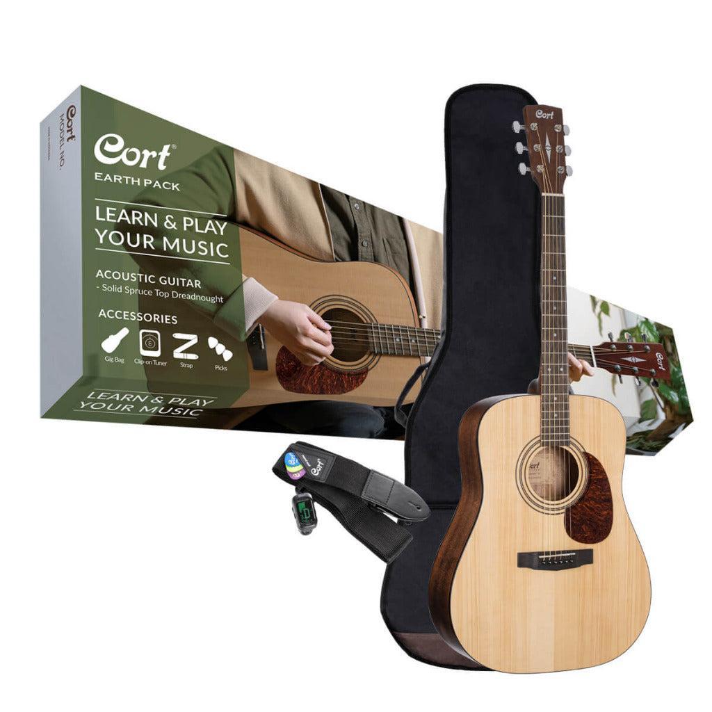 CORT Earth Pack Acoustic Guitar Pack - Premium Starter Bundle-Andy's Music