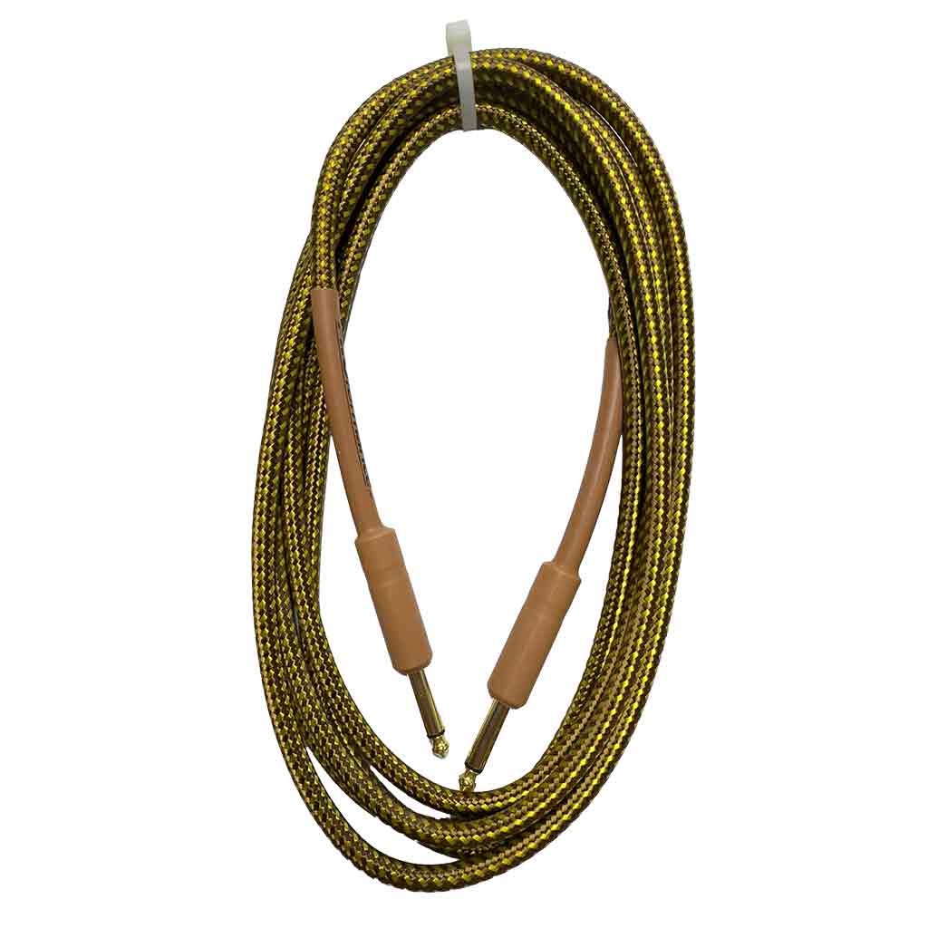Cloth Covered Instrument Cables - Guitar Lead-10'-Tweed-Andy's Music