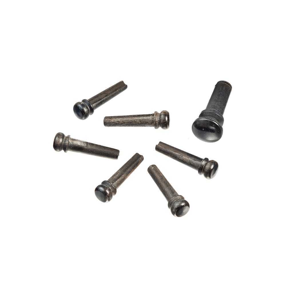 D'Addario Ebony Bridge Pin Set PWPS1-Andy's Music