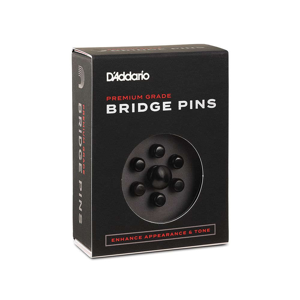 D'Addario Ebony Bridge Pin Set PWPS1-Andy's Music