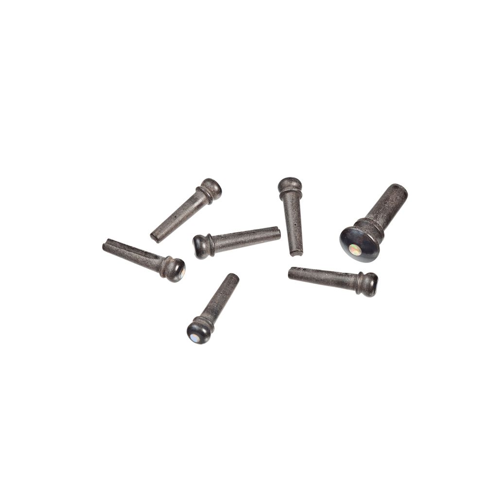 D'Addario Ebony/Abalone Bridge Pin Set PWPS2-Andy's Music