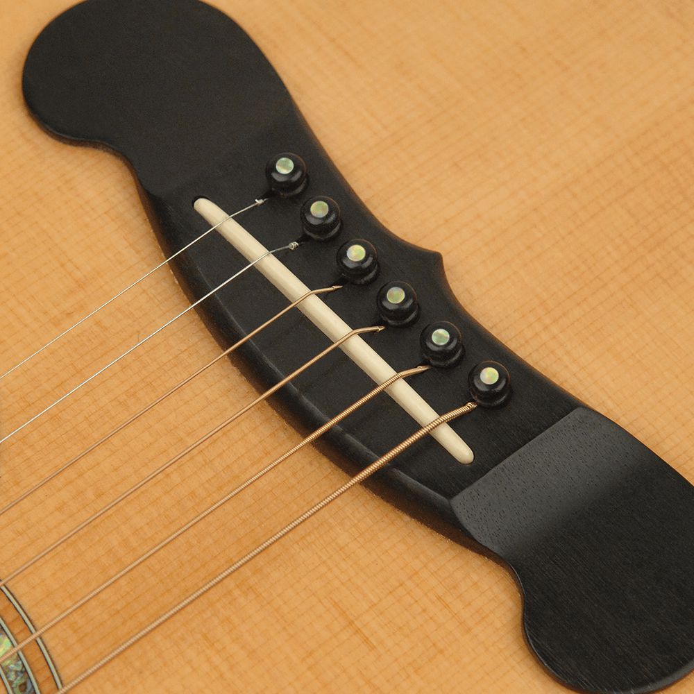 D'Addario Ebony/Abalone Bridge Pin Set PWPS2