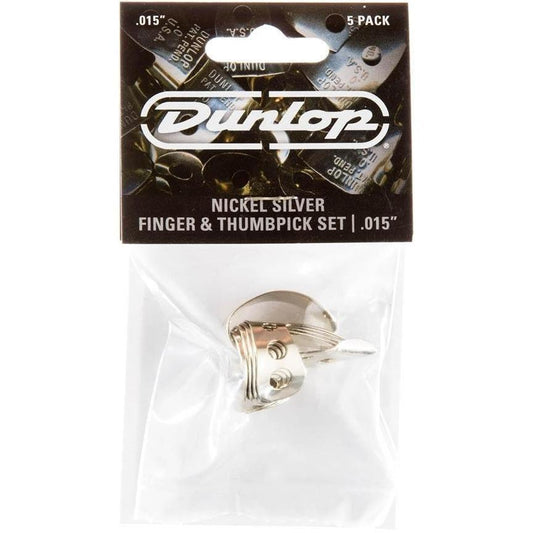 Dunlop Nickel Silver Finger Picks .015" 5 Pack-Andy's Music
