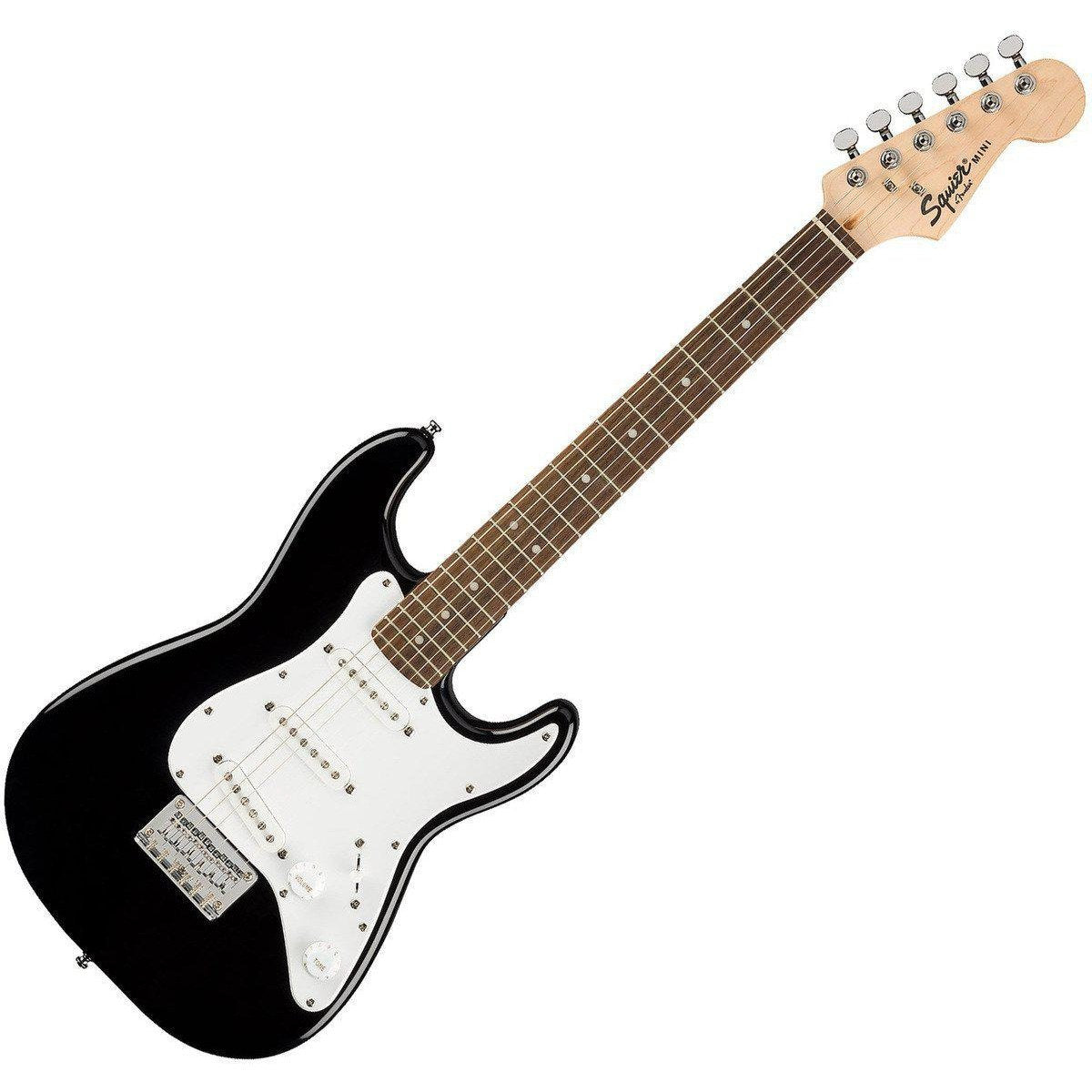 Gently Used Squier Mini Stratocaster 3/4 Size Electric Guitar Black *Mint Condition*-Andy's Music
