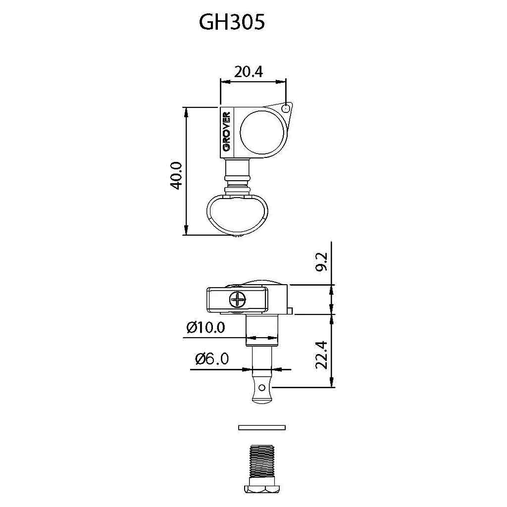 Grover Tuning Machine Heads - TK7905010