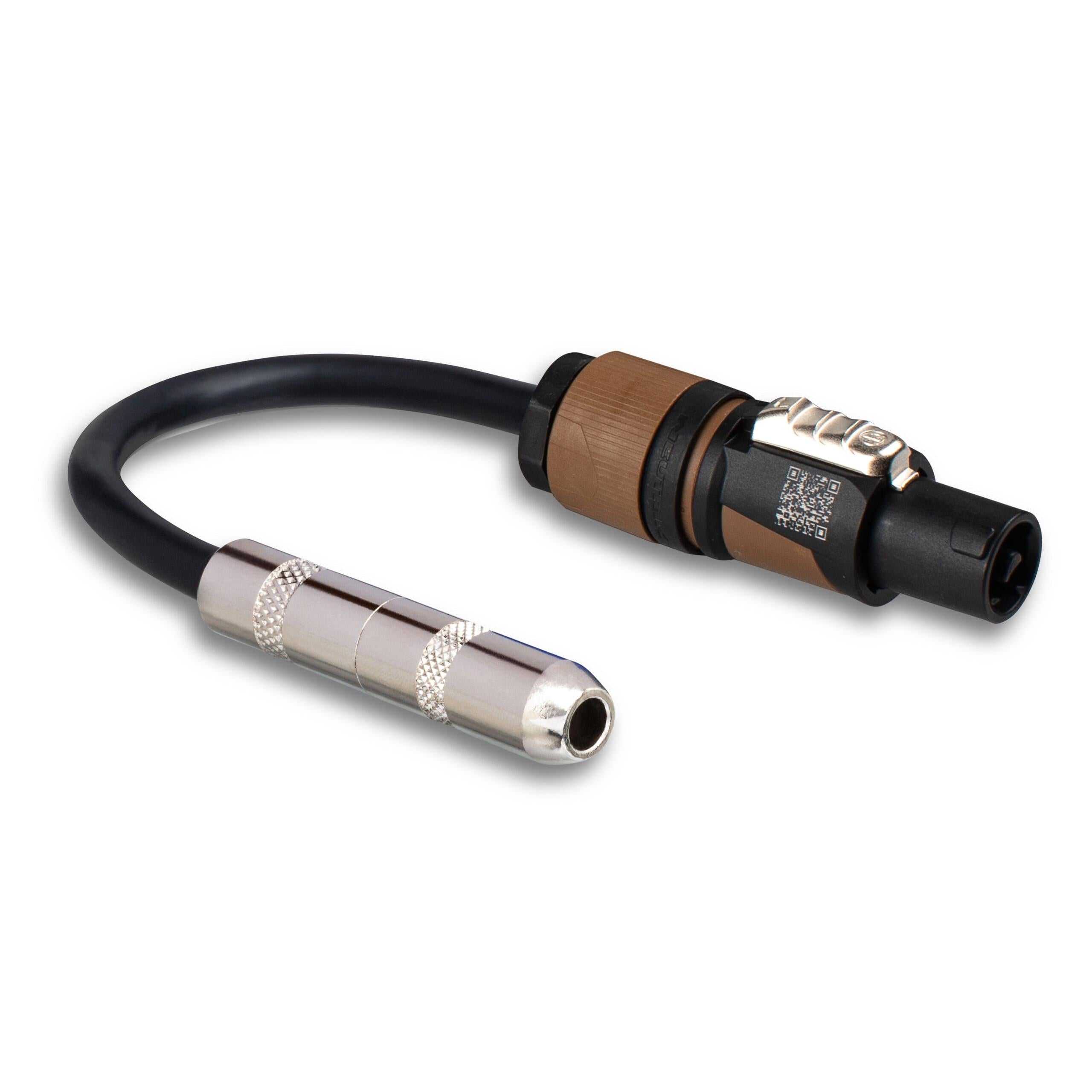 Hosa Adaptor 1/4" F to Speakon 16 AWG 6 in.-Andy's Music