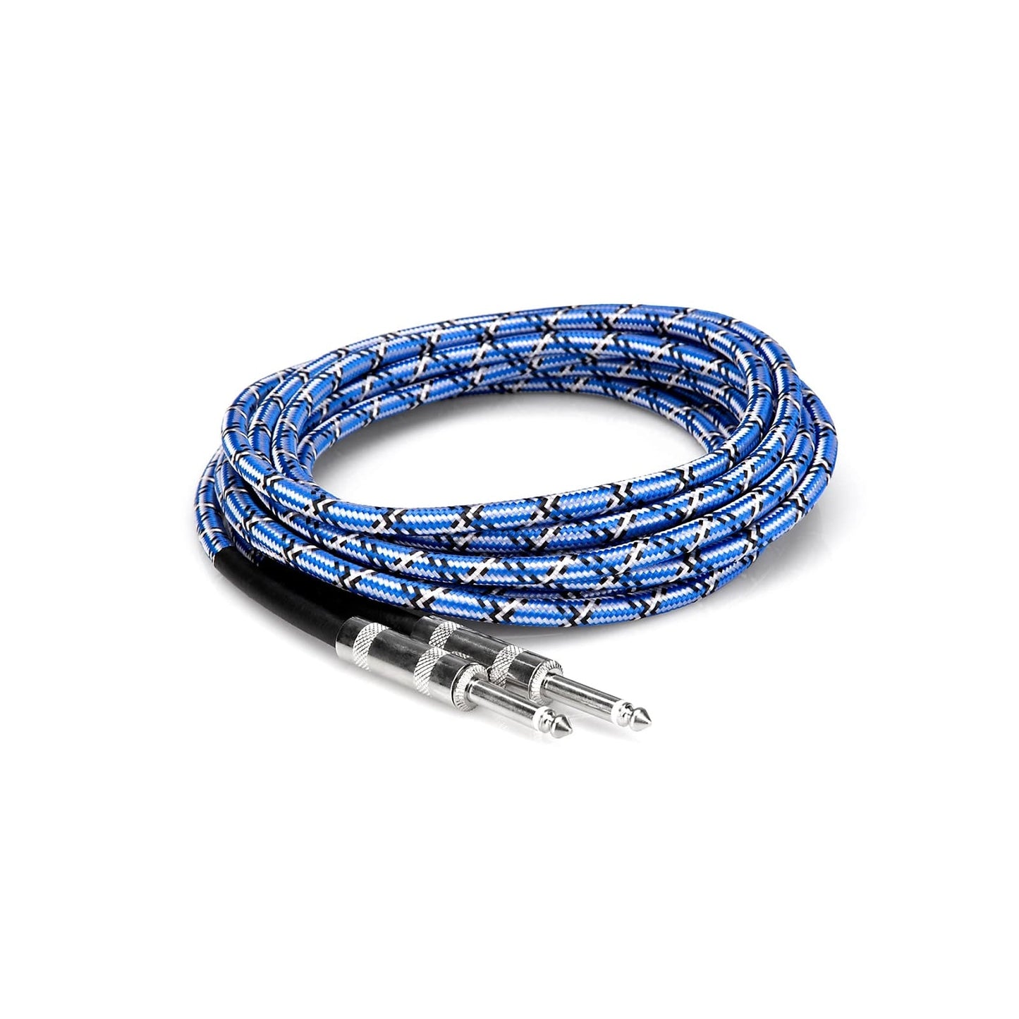 Hosa Cloth Guitar Cable 18ft 3GT18C-Blue & Black-Andy's Music