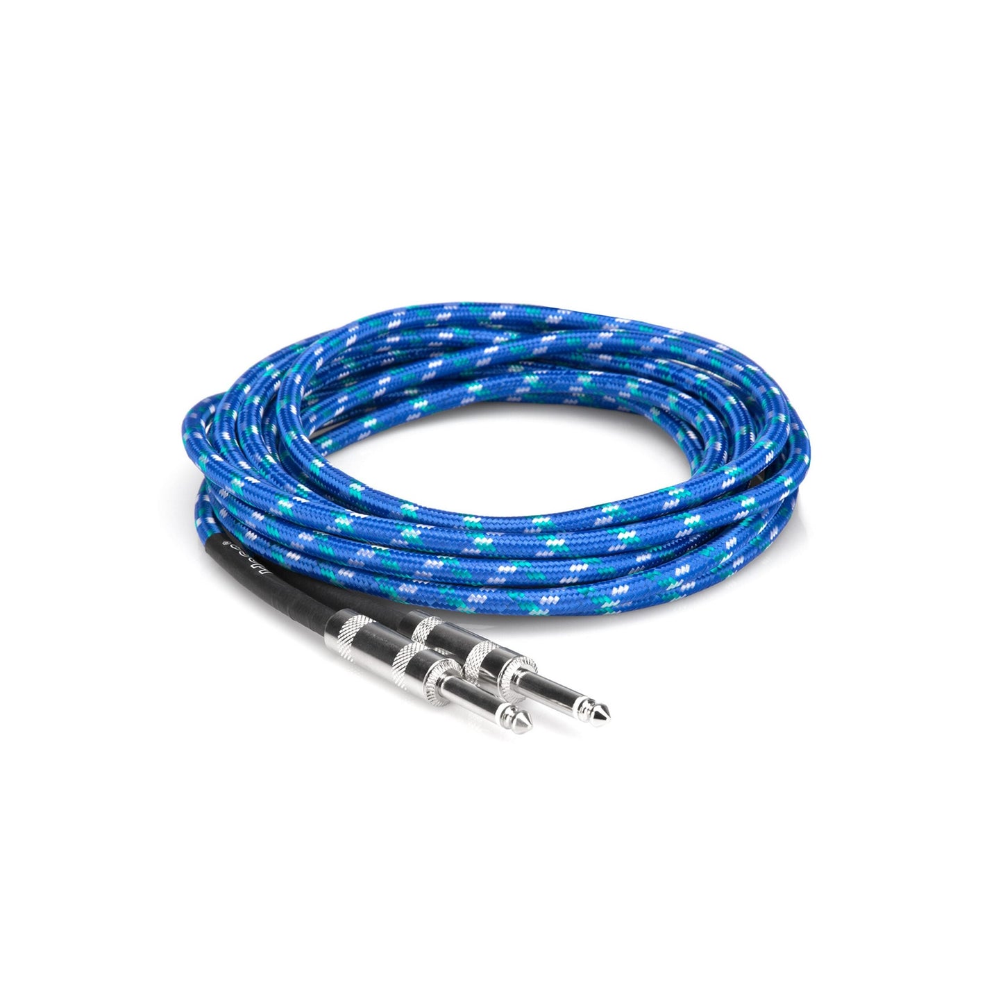 Hosa Cloth Guitar Cable 18ft 3GT18C-Blue & Green-Andy's Music