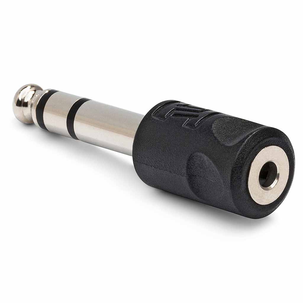 Hosa Headphone Adaptor 3.5 mm TRS to 1/4" TRS, GPM103