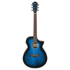 Ibanez AEWC16QA Acoustic Electric Guitar-Transparent Blue Sunburst-Andy's Music