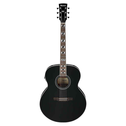 Ibanez Artwood AJ70M1E Jumbo Acoustic Electric Guitar - Black High Gloss-Andy's Music