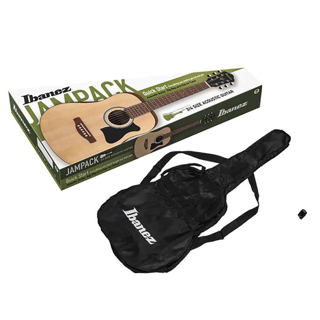 Ibanez IJV30 3/4 Acoustic Guitar Jam Pack - Natural High Gloss