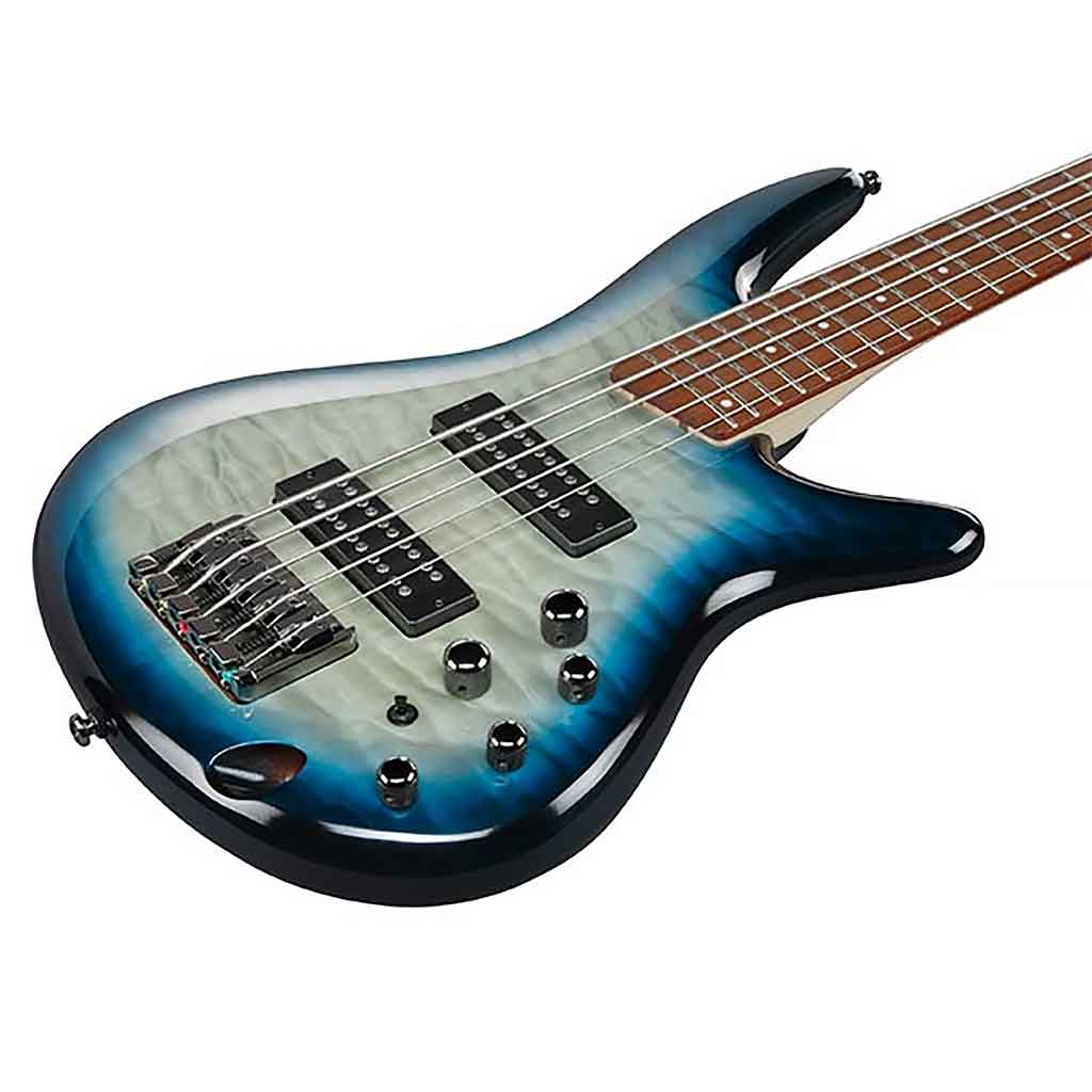 Ibanez SR405EQM 5-String Electric Bass Guitar - Stained Cosmic Blue Starburst-Andy's Music