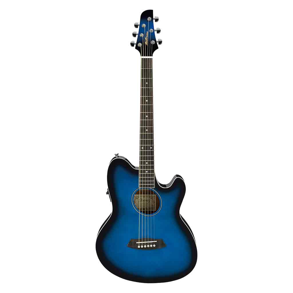 Ibanez Talman TCY10E Acoustic Electric Guitar-Transparent Blue Sunburst-Andy's Music