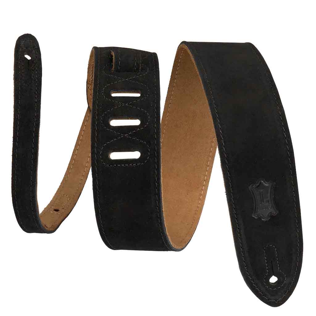 Levy's MS12BLK 2" Guitar Strap - Suede Leather