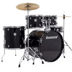 Ludwig Accent Drive Drum Set With Cymbals And Hardware-Black Sparkle-Andy's Music