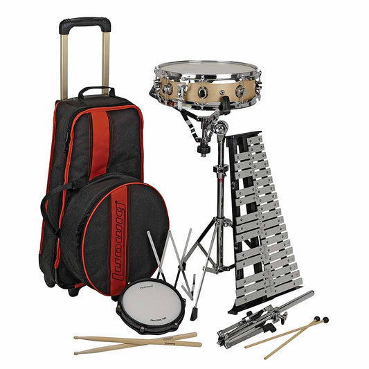 Ludwig Musser LM2483RBR Combo Kit Snare Drum and Bells with rolling bag (Note names on bars)-Andy's Music