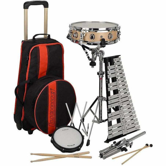 Ludwig Musser LM2483RBRP Combo Kit Snare Drum and Bells with Rolling Bag (Plain Bars)-Andy's Music
