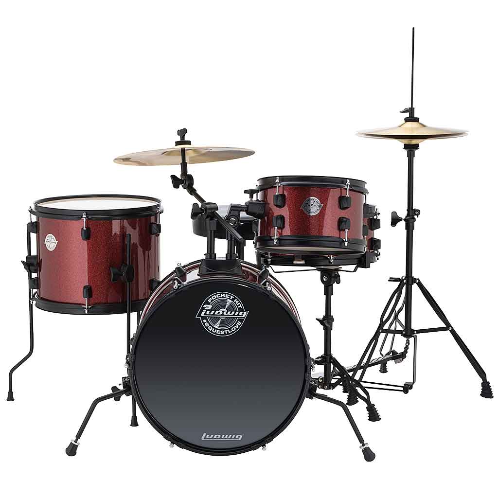 Ludwig Pocket Drum Set For Kids With Cymbals And Hardware-Andy's Music
