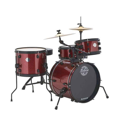Ludwig Pocket Drum Set For Kids With Cymbals And Hardware-Red Wine Sparkle-Andy's Music